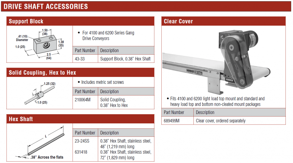 4100 Series and 6200 Series Drive Shafts