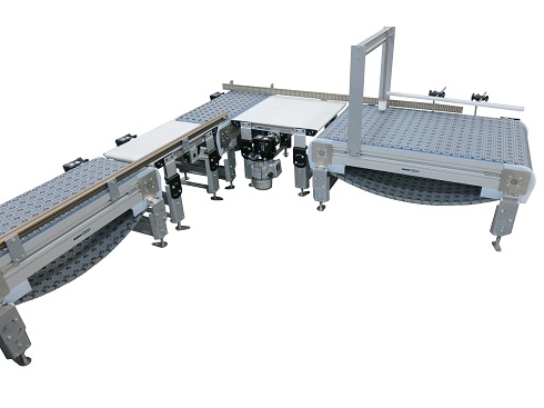 3200 Series Conveyor with Series 30° Chain and Activated Rollers