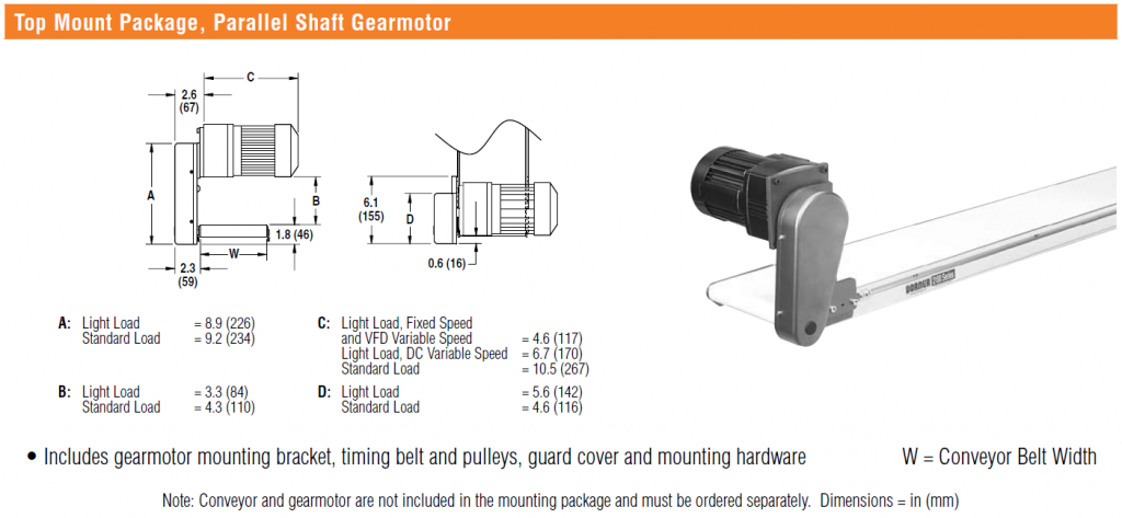 2200 End Drive Top Mount Parallel