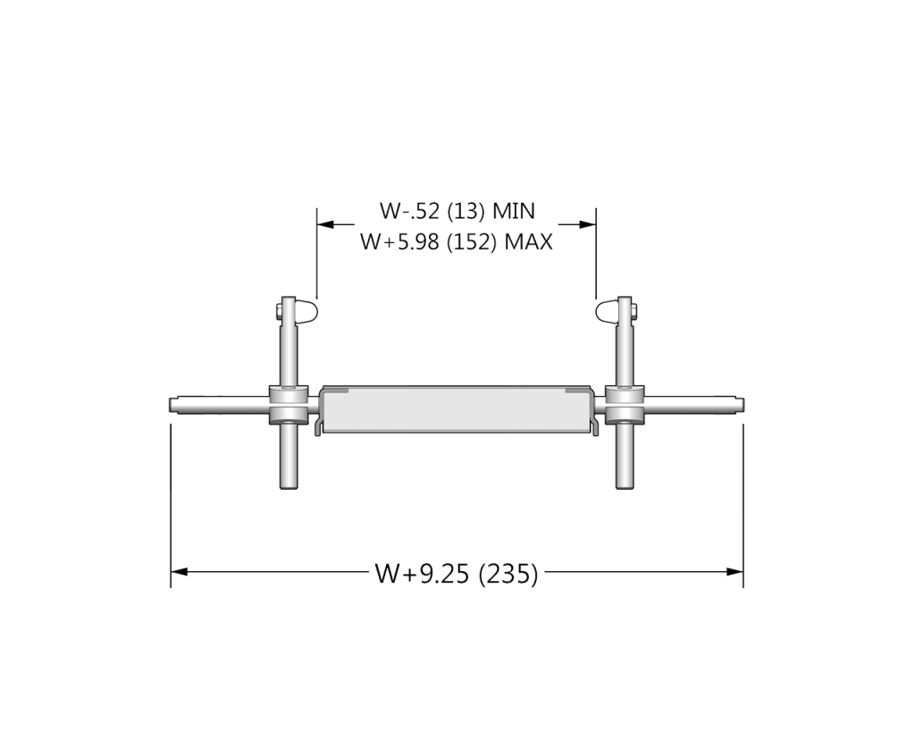 7200 Profile: 24 Adjustable Width Sanitary UHMW Guide