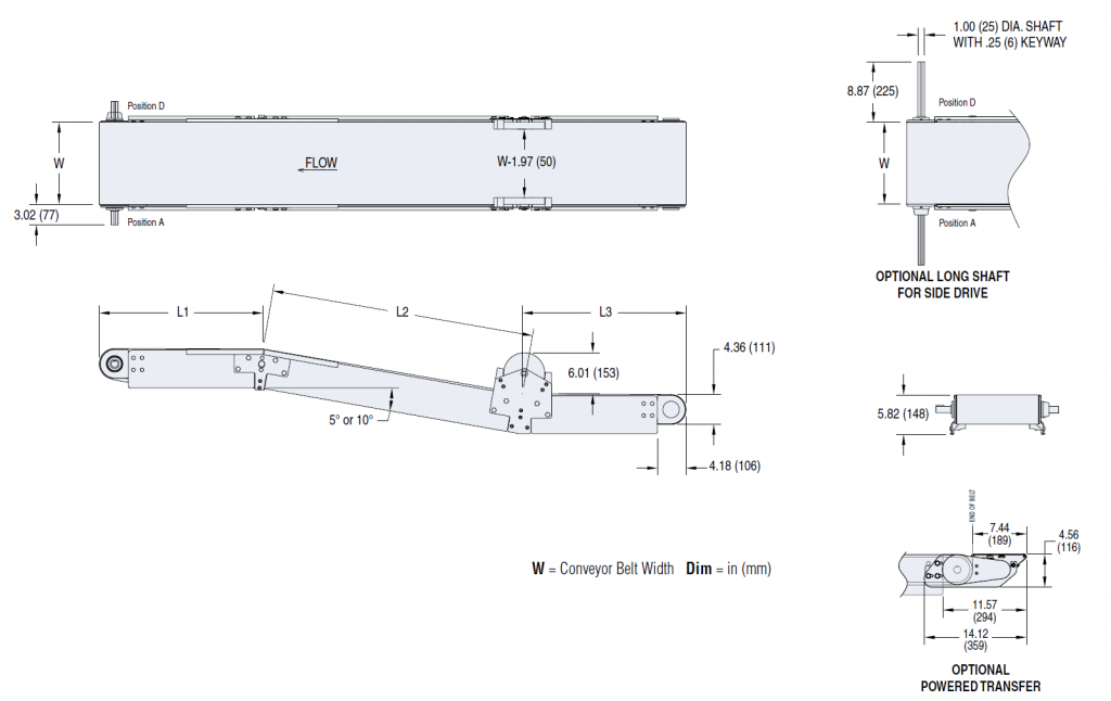 7350 Z Frame Flat Belt Chart