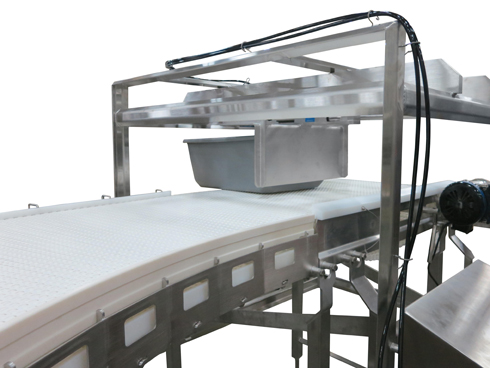 sealed junction box discharge AquaPruf 7400 Series stainless steel conveyor