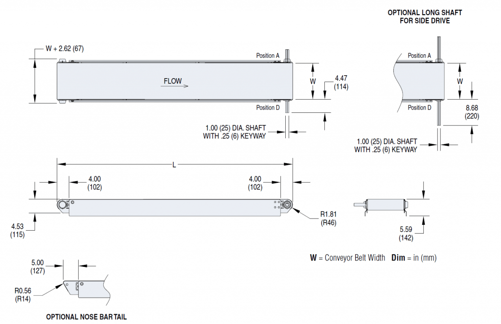 7360 Flat Belt Chart