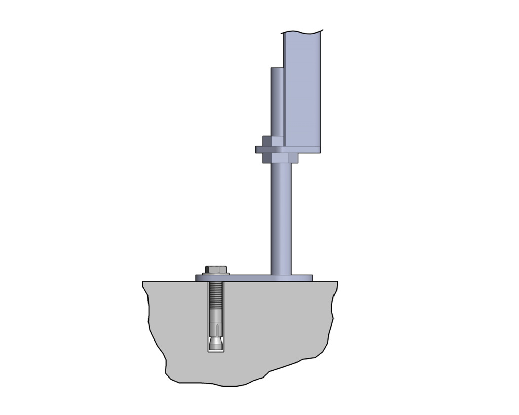 Stands Common Floor Anchor Sanitary Type1