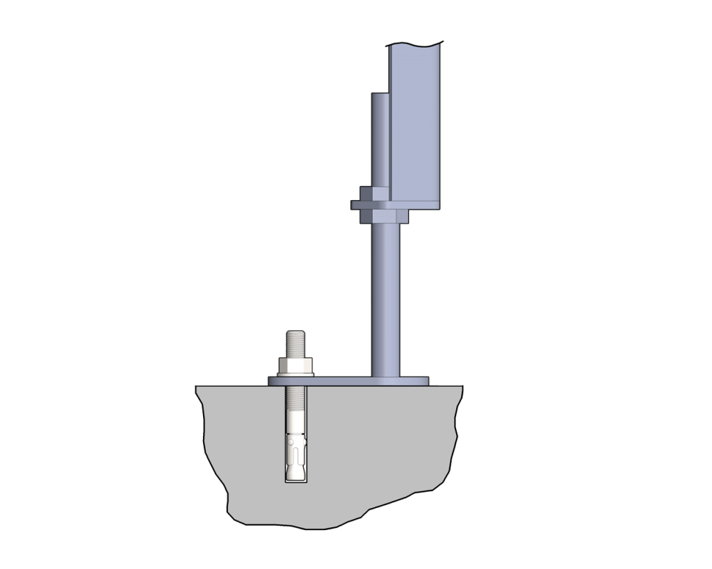 Stands Common Floor Anchor Sanitary Type 2