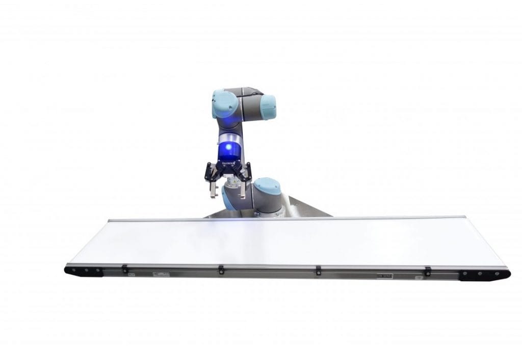 UR+ cobot works with Dorner 2200 Series