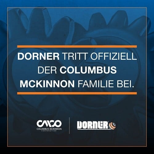 , Dorner schließt sich der Columbus McKinnon Familie an