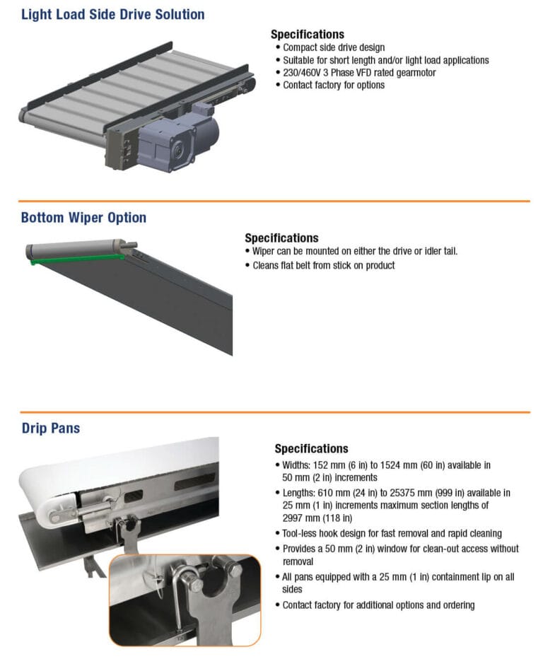 AquaGard LP Series Accessories - Dorner Conveyors