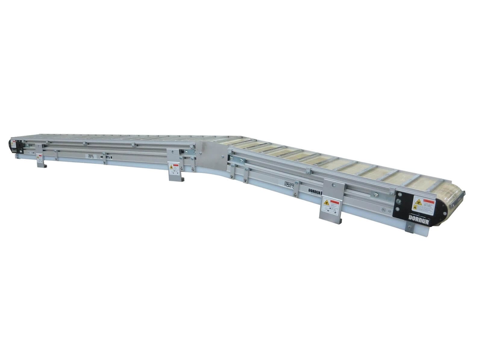 Image of a Dorner 3200 Precision Move Nose-Over Conveyor from the side.