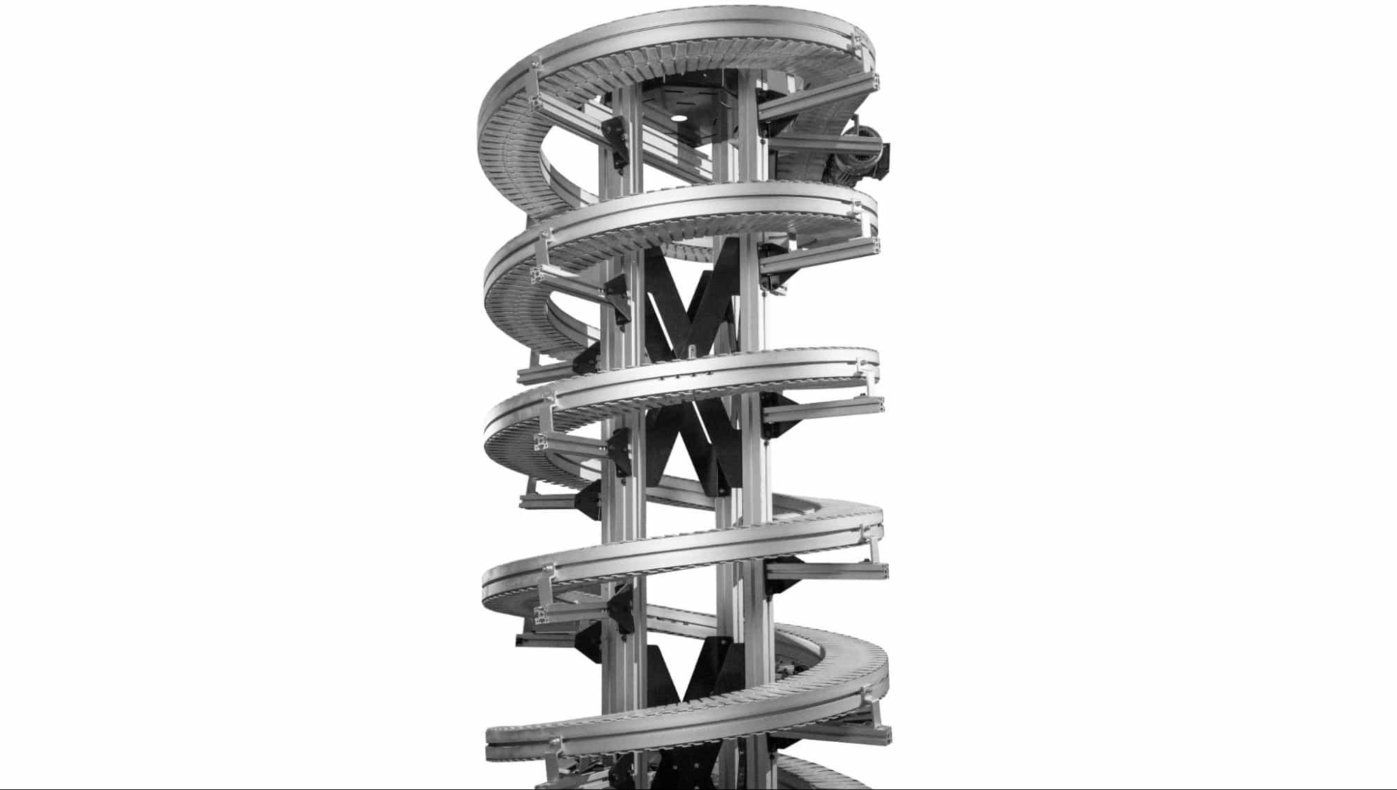 Flexmove helix conveyor for enhanced flexibility and warehouse safety 