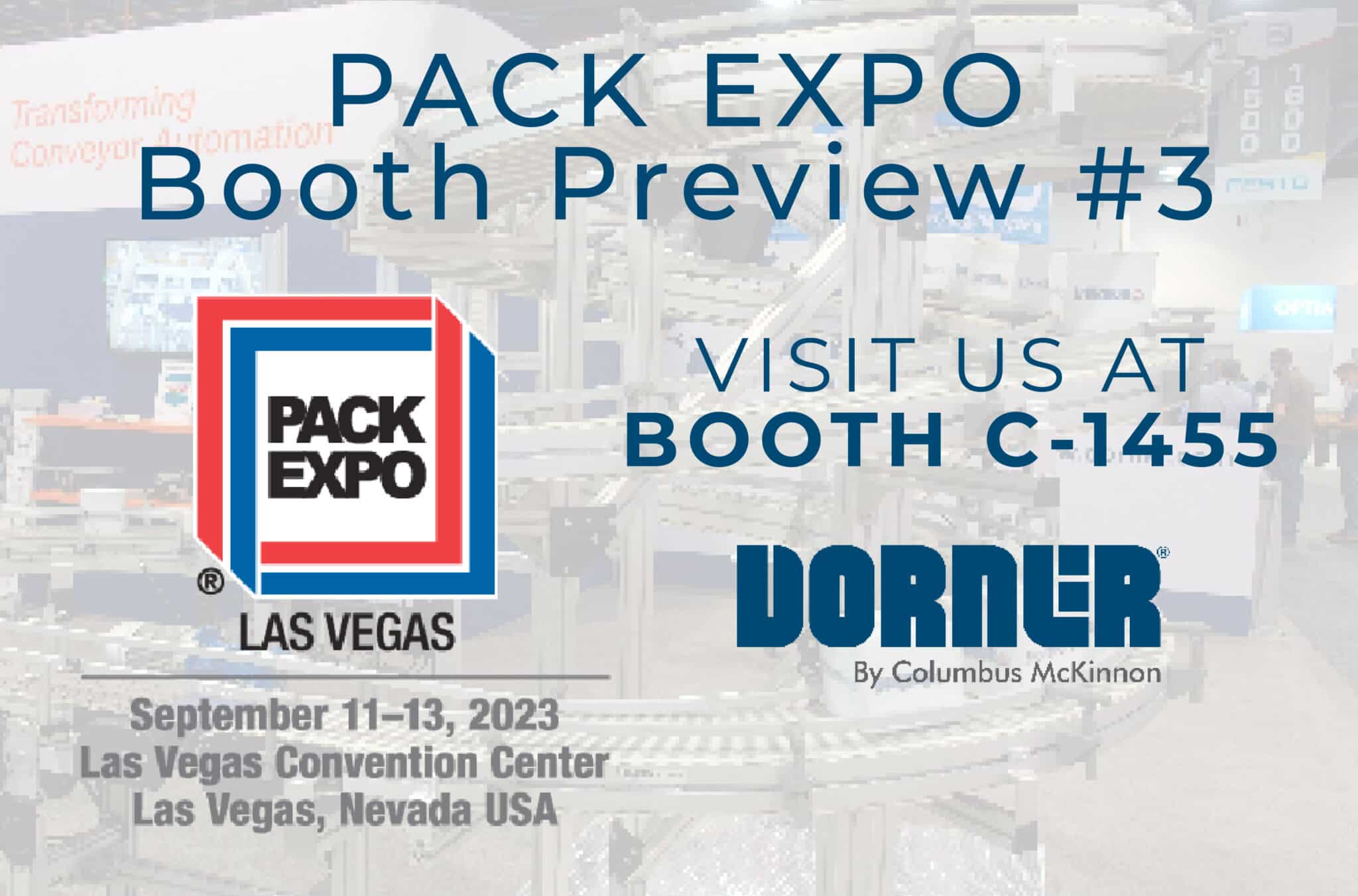 , Pack Expo Booth Preview 3: Dorner&#8217;s Sanitary Conveyor Loop