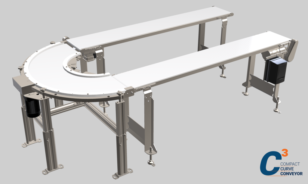 , C3 Compact Curve Conveyor Elevates Bakery Production Facility
